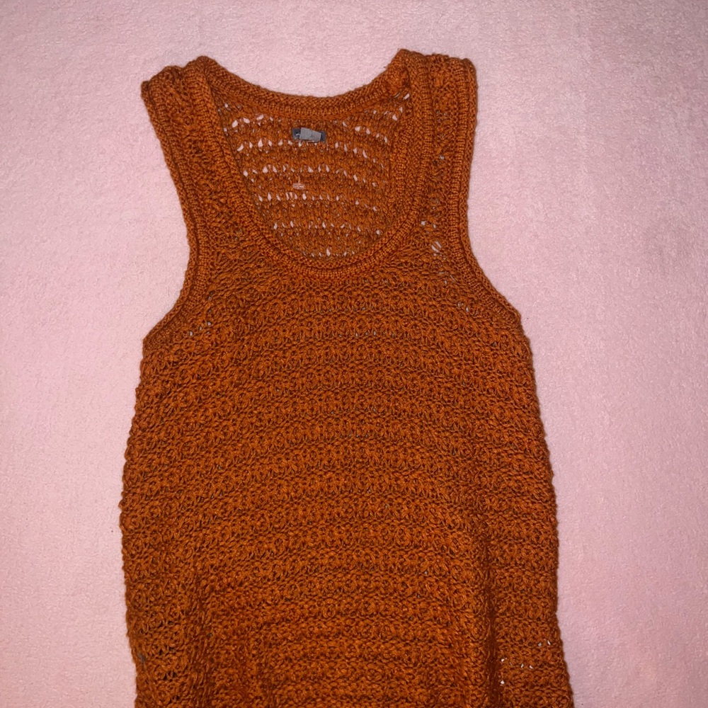 Aerie Orange Knit Tank Top